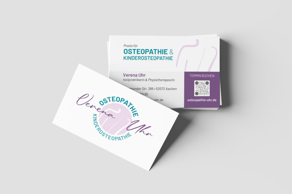 Visitenkarten Praxis Osteopathie Verena Uhr